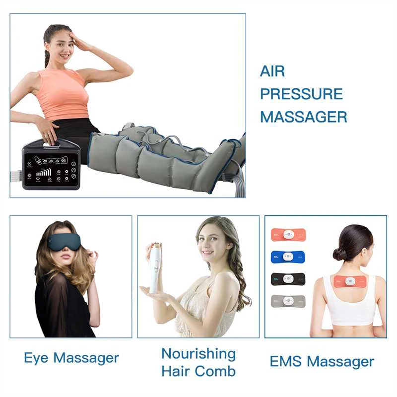 2024 Leg Air Compression Massager With One Airbag For Blood Circulation Air Pressure Massage OEM Lymphatic Drainage Machine