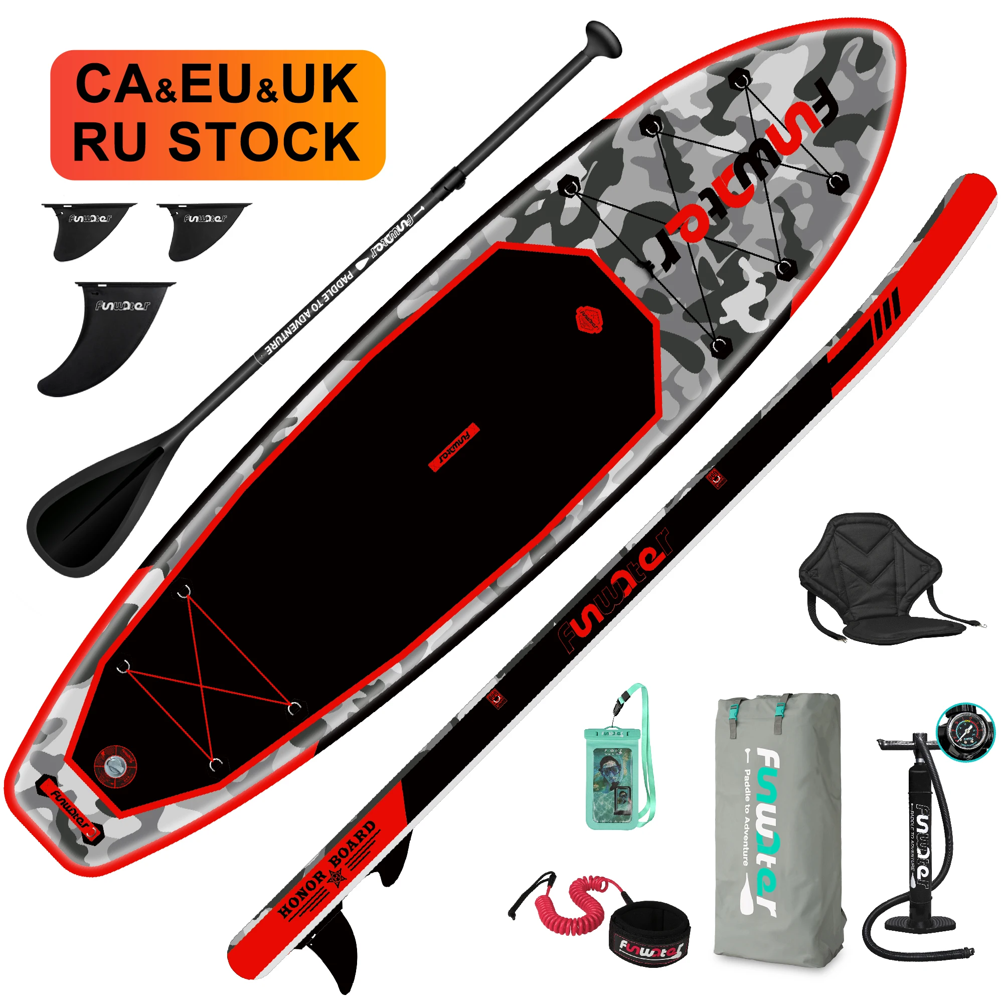 FUNWATER Dropshipping OEM sup paddle board 18 feet paddle surf board inflatable stand up paddleboard sup paddle board