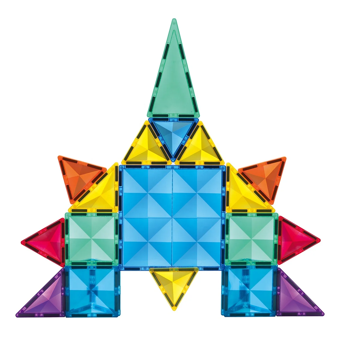 25pcs DIY Diamond Shape Starshine ABS Plastic Magnetic Tiles Kids Magnetic 3D Building Blocks Sets Creative Toys For Kids Gift