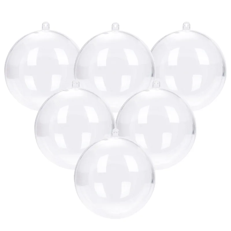 Factory Clear Ball Transparent Hollow Round Ball High Transparent Open And Close Ball For Christmas Decorations