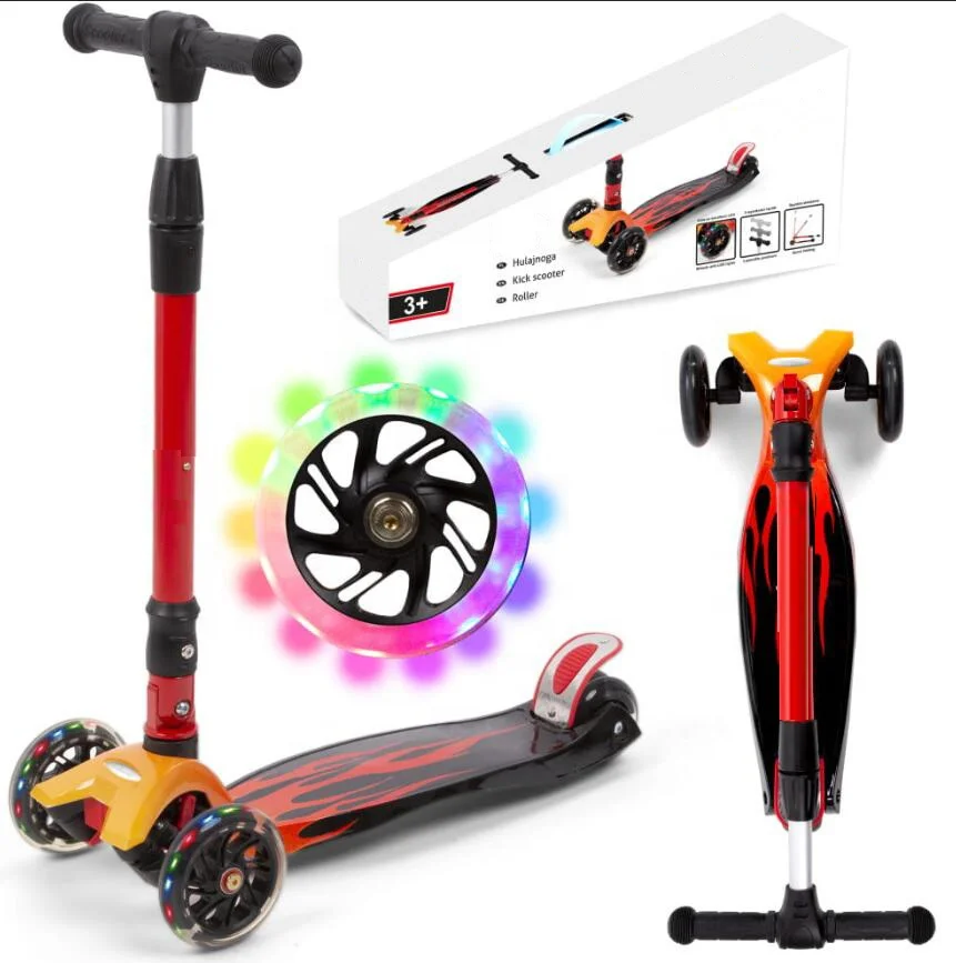 Customized Color three Wheels  foldable  Kick Scooter For kids