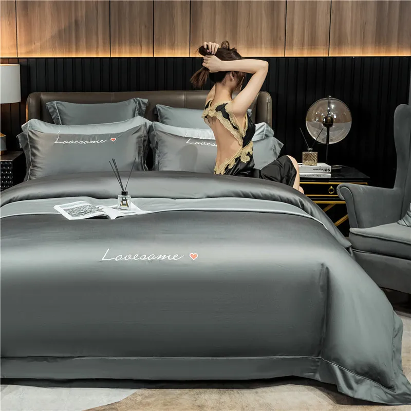 High Quality Collection Luxury Home Bed Set Comfortable  Soft Summer cool 100% EUCALYPTUS Lyocell fabric  bedding sheet sets