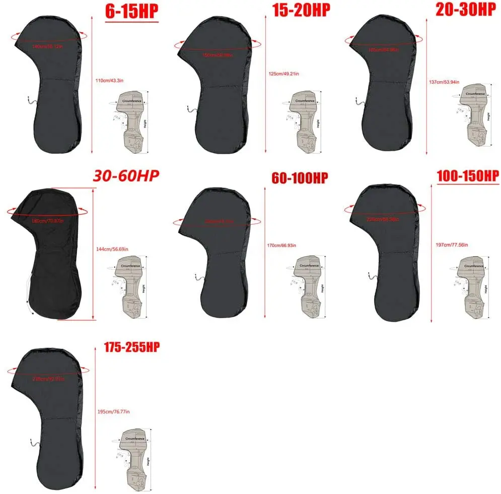 Универсальный подвесной моторный двигатель, полное покрытие, ткань Оксфорд, цвета на заказ