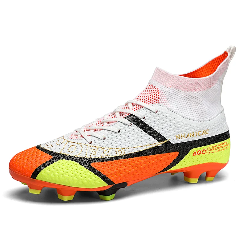 new custom design football boot FG high top outdoor training soccer shoes for men grippers shoes for football soccer+shoes