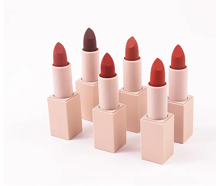 
2020 Hot Private Label Lip Makeup 6 Colors Waterproof Matte Lippie Vegan Red Lipstick 