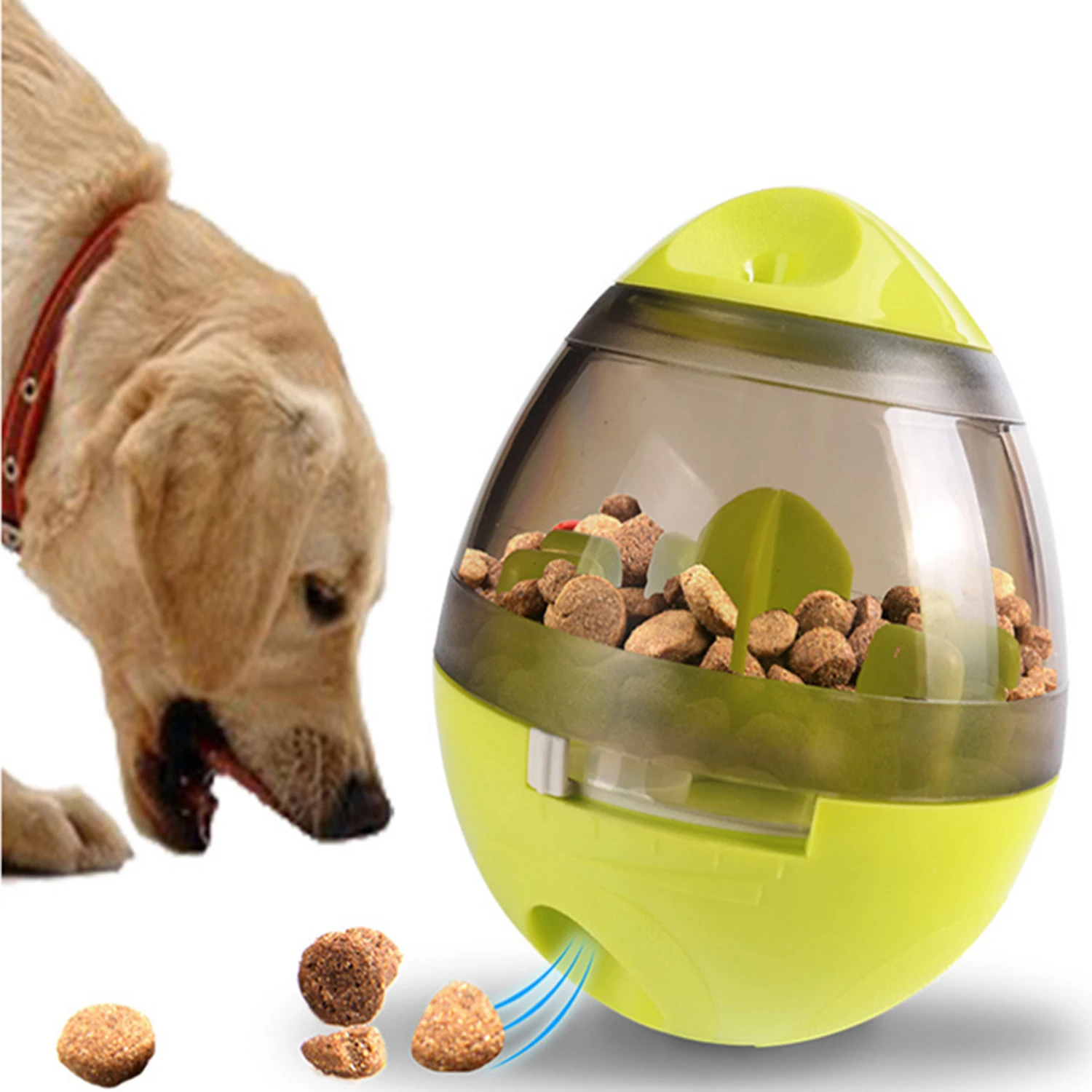 Factory Tumbler Automatic Pet Slow Feeder Treat Ball Dog Toy for Pet Increases IQ Interactive Food Dispensing Ball