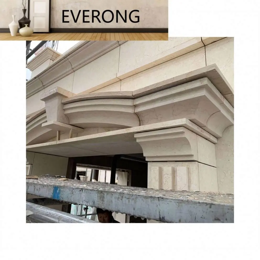 Egyptian Yellow Sunny Beige Cream Limestone Marble Stone Cladding Exterior Decoration