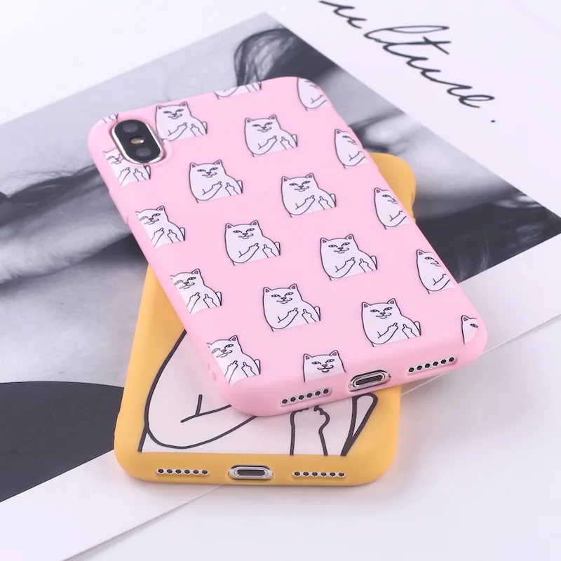 
Replacement Funny Animal Cat Case for iPhone 7 8 7/8 Plus Case for iPhone XS/XR XS Max 11 11Pro Cover 
