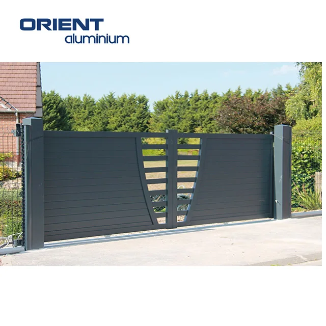 Aluminum Cantilever Gate Privacy Gates System Automatic Electric Aluminium Pedestrian Gate Driveway Sliding Cantilever Gate Kit