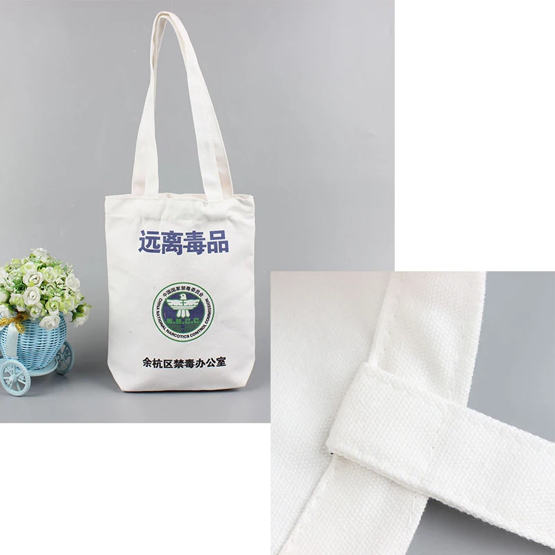 Eco reusable 100% cotton canvas tote bag travel heavy canvas tote bag printing cotton student canvas fruit tote bag with low MOQ