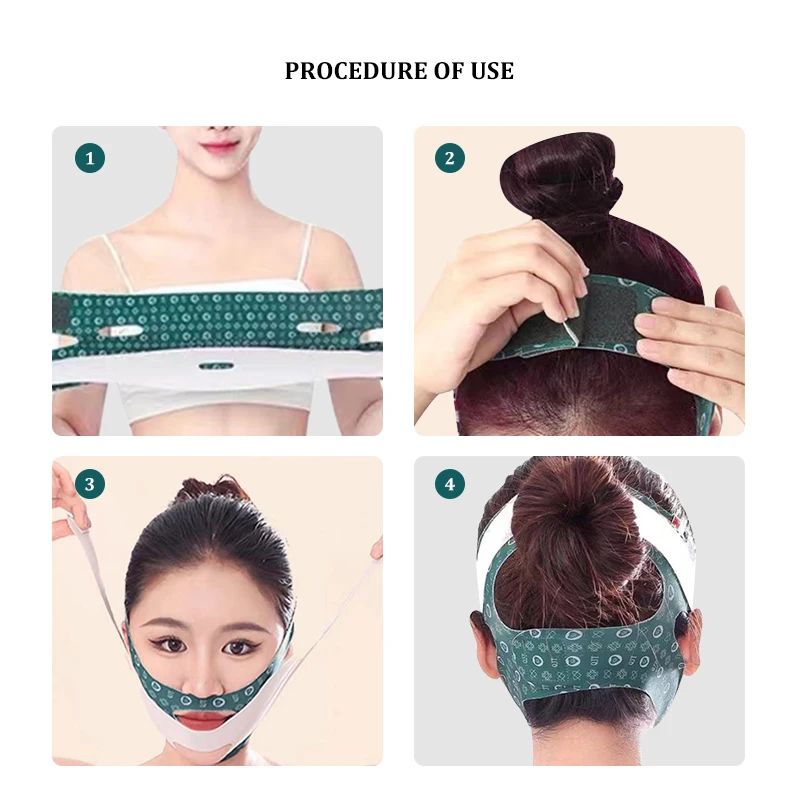 hot selling green cheek shaper slimming V Lifting bandage for face