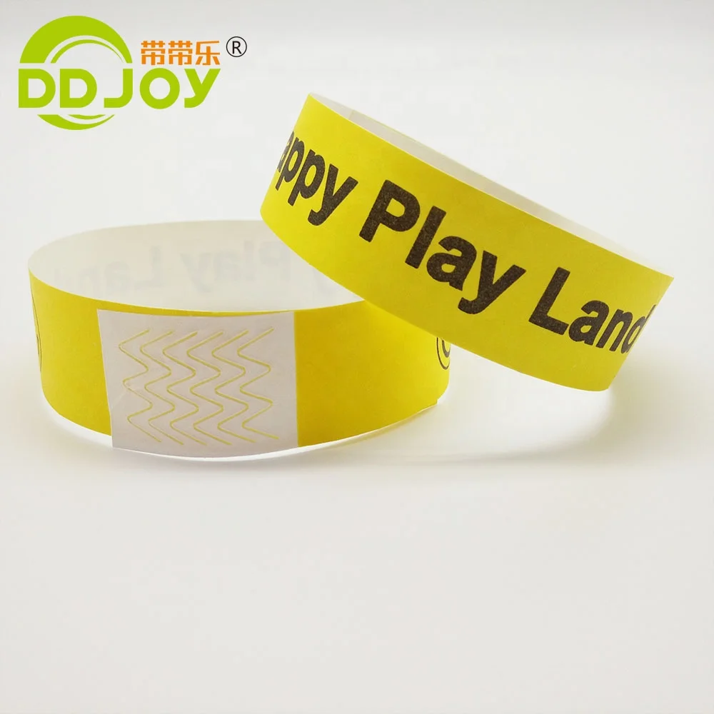 Waterproof Cheap Custom pulseras Dupont ID VIP brazaletes Tyvek Paper Wristbands for Events