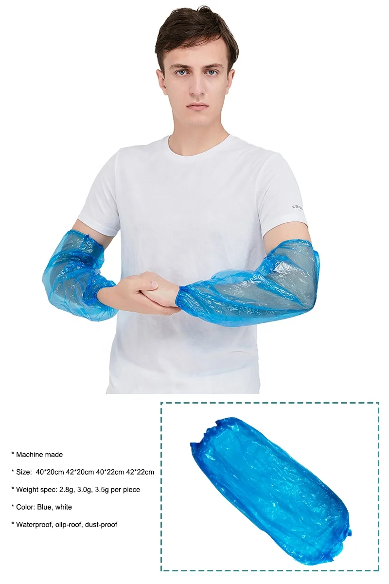 Machine Made White Microporous Arm Sleeve Cover Hospital Sleeve Covers