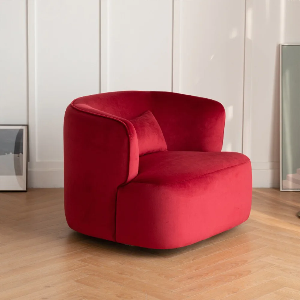 Nordic Luxury Living Hotel Lounge Furniture Armchair Chair Modern Boucle Fabric Single Sofa Accent Chair