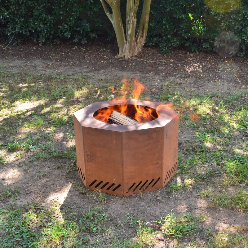 Heavy duty rust patio fire pit corten steel wooden fire pit
