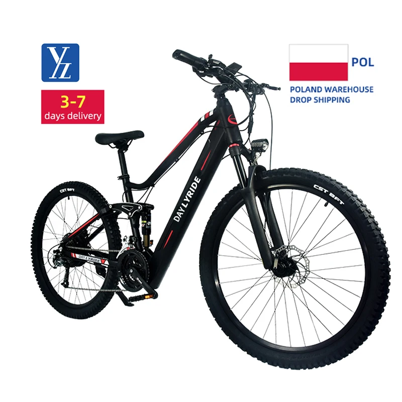 DAYLYRIDE  EU Warehouse 27.5inch electric mountain bike 1000w 48v 15ah full suspension SHIMANO 27 Speed mtb ebike