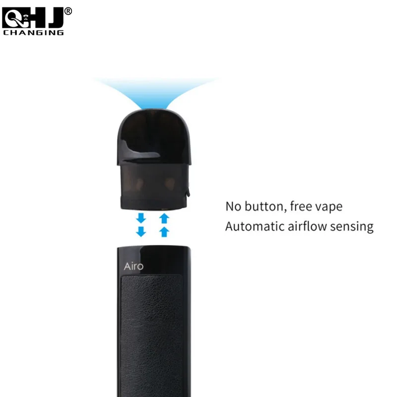 Натуральная VEIIK Airo Pro Vape комплект открытая система стручки Vape комплект 2 мл многоразовый нагреваемый Pod Встроенный 1200 мАч аккумулятор электронной сигареты