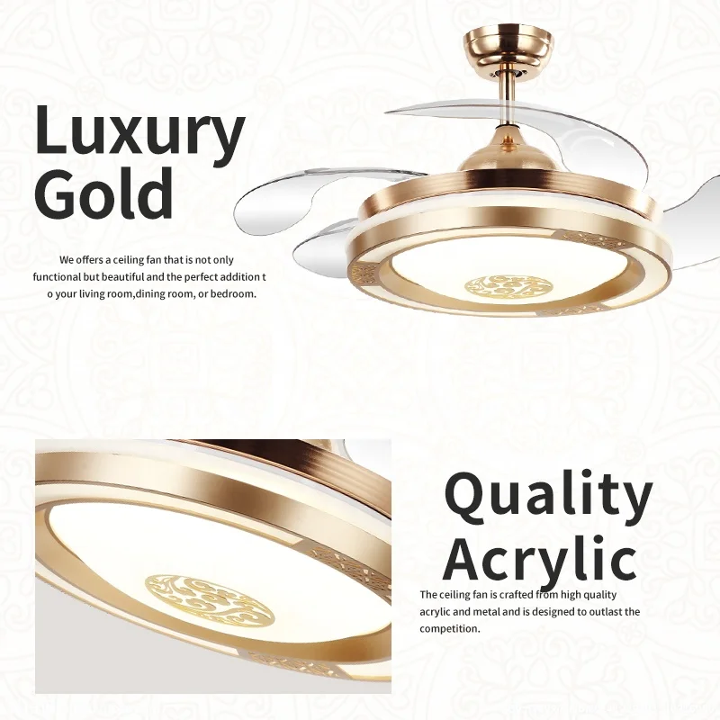 738A современные безлопастные потолочные вентиляторы, лампы 42 дюйма 36 дюймов 110 220 В, декоративные трехцветные светодиодные круглые домашние с дистанционным управлением