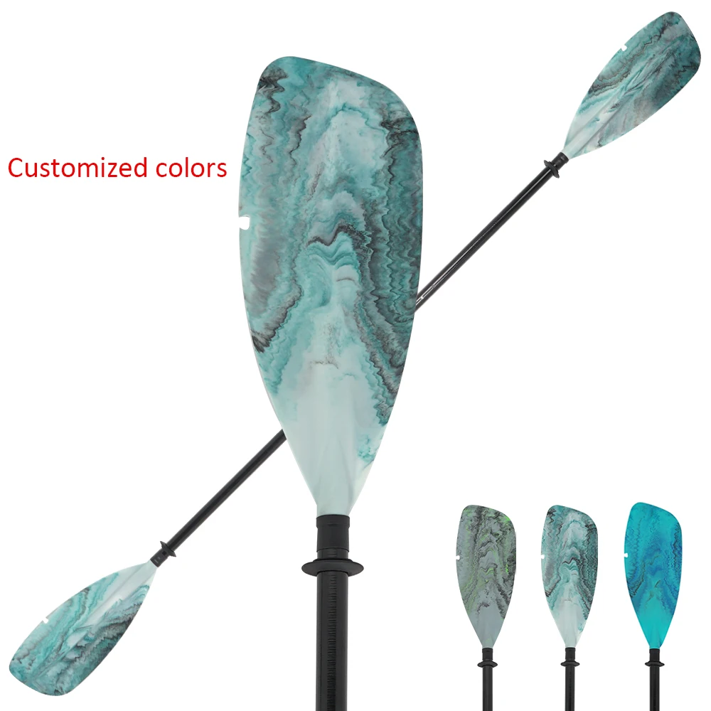 360 degree colorful 5-piece durable adjustable fiberglass carbon shaft paddle kayak fishing for whitewater