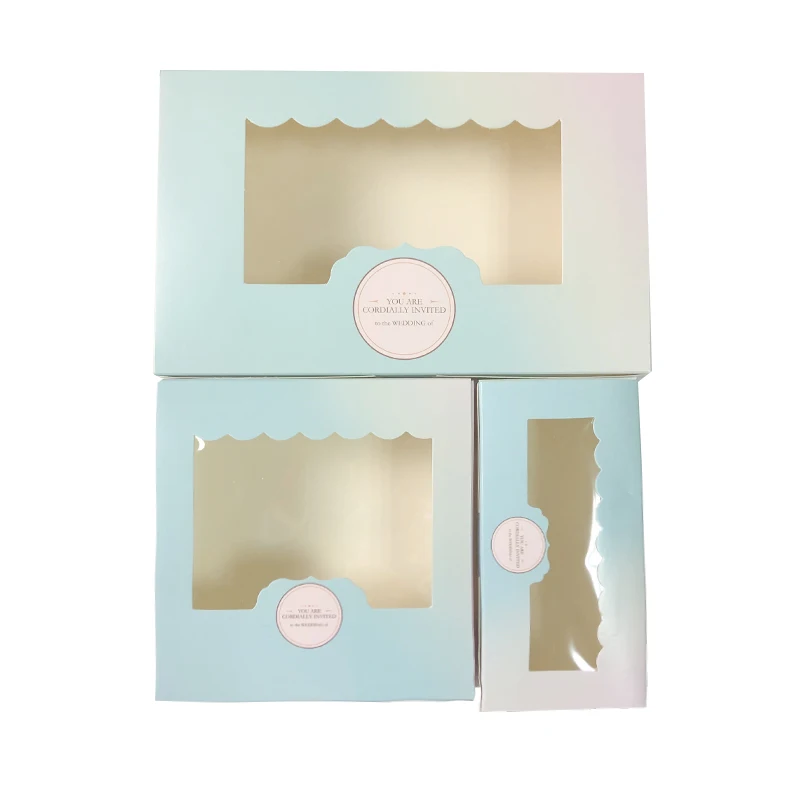Custom Paperboard Wholesale Gift Grade Food Bakery Food Cake Chocolate Packaging Printing Cookies Pastry Boxes with Window