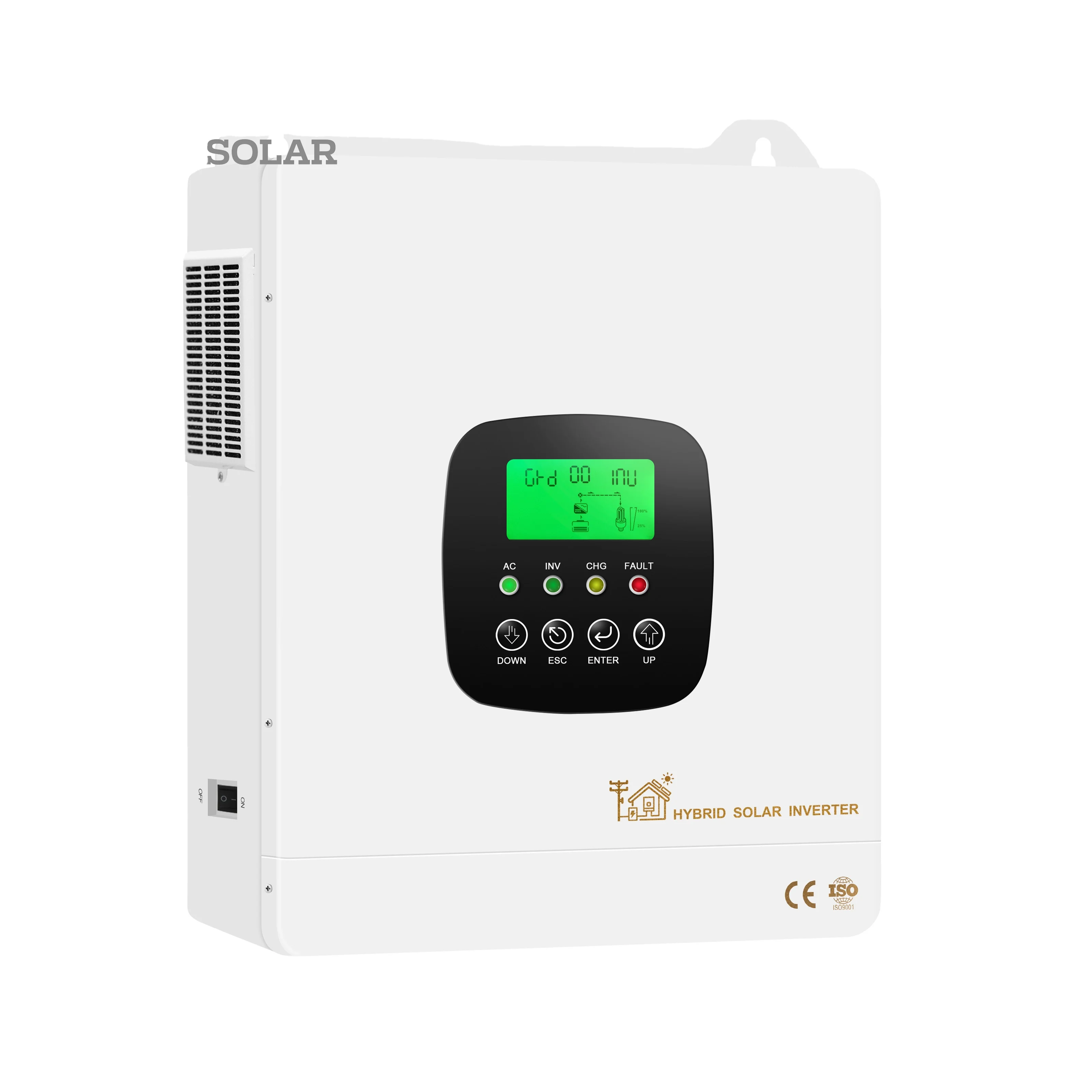 Home Solar 3kva 3kw 220V 80A MPPT Solar Hybrid Inverter Manufacturer Solar Inverters 12V 24V 48V Hybrid Inverter