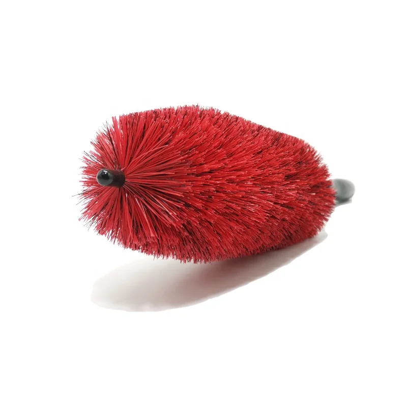 Щетка для чистки колесных ободов премиум-класса, длинная щетка из мягкой щетины для автомобильных колес, щетка из красного сплава для колес