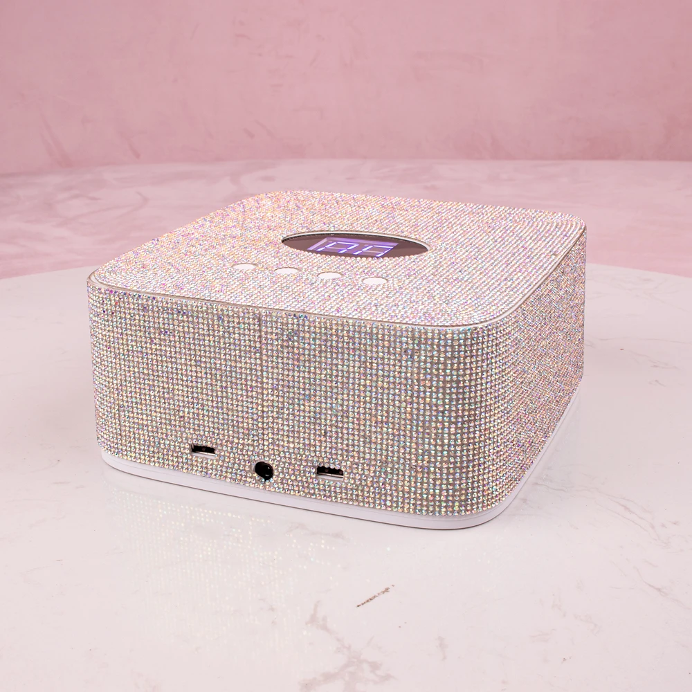 2022 The Newest Arrival Production Double USB Port Cordless 48W Bling Rhinestones LED UV Nail Lamp New fashion For All Beauties
