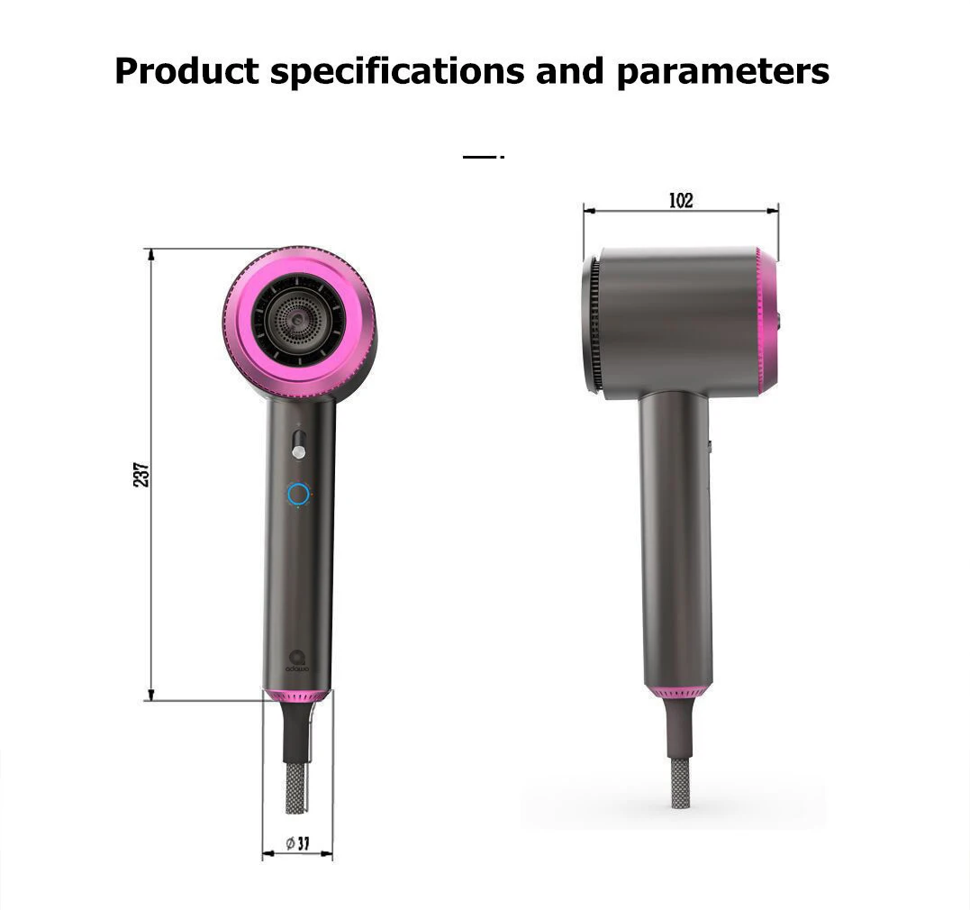 ADAWO Wholesale Salon Mini Professional Ionic Travel Portable Hair Dryer Machine Hair Blow Dryer for Home