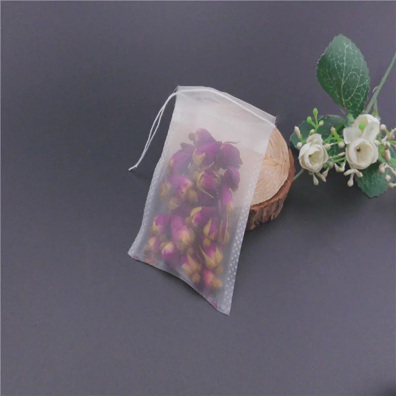 China factory wholesale nylon materials pull rope coffee tea bags custom logo