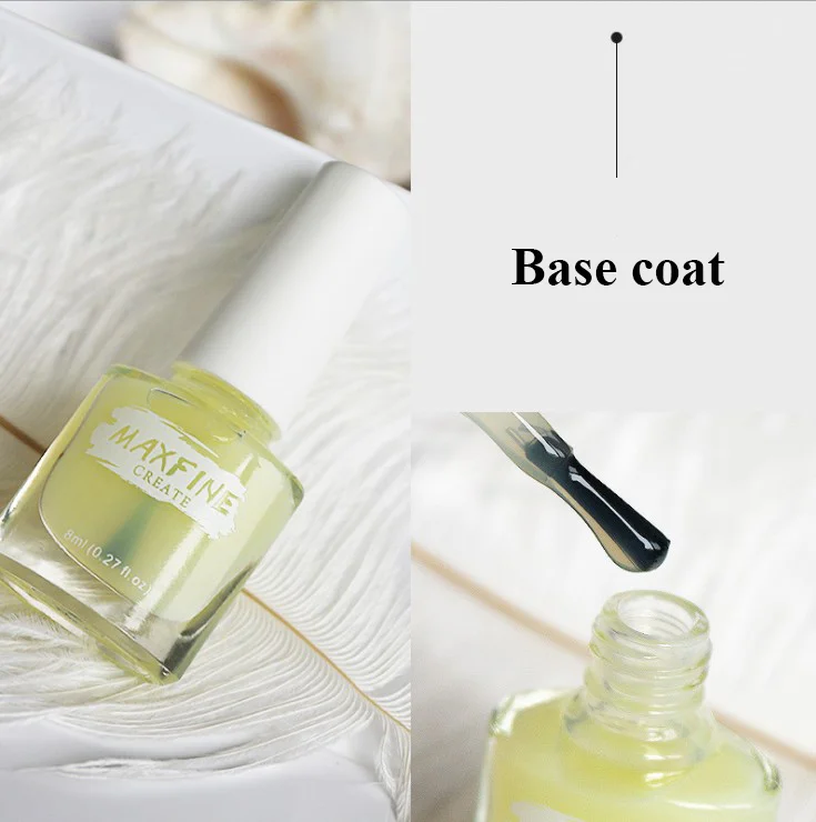 MAXFINE Wholesale Private Label Muslim Nail Polish Supplier Healthy Water Permeable Halal Top Coat Nail Polish With MSDS