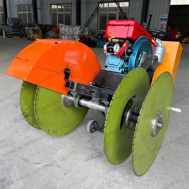 35 HP Two Cylinder Gasoline Engine Hydraulic Big Concrete Cutter Asphalt Floor Saw with 800mm Blades