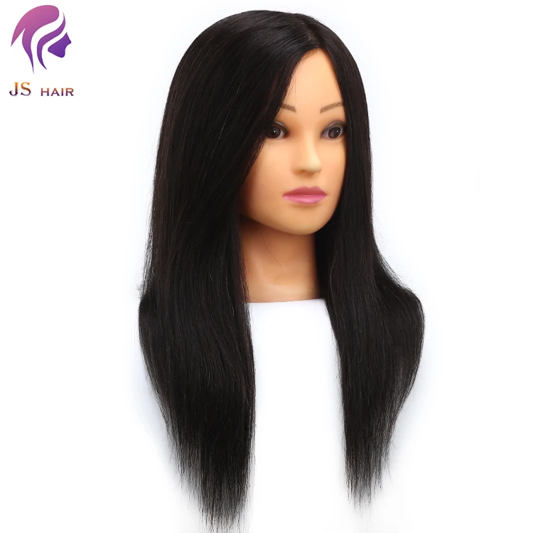 Manikin Mannequin Head Doll Practice Head With Hair Black 18 inches Mannequin Hairdressing Training Head For Sale