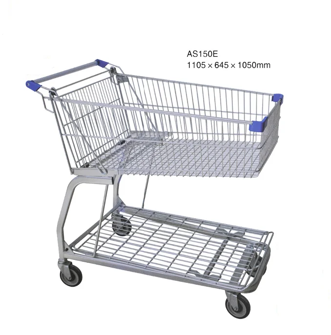 shopping cart manufacturer cheap price 4 wheels metal supermarket trolley