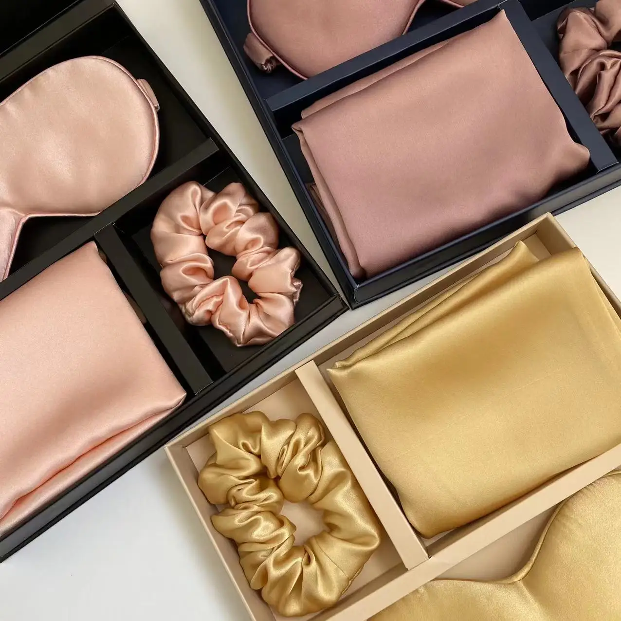 Wholesale Best Selling Luxury 100% Mulberry Silk Pillowcase Set With Eye Mask Silk 6a Grade Gift Set Silk Pillow Case