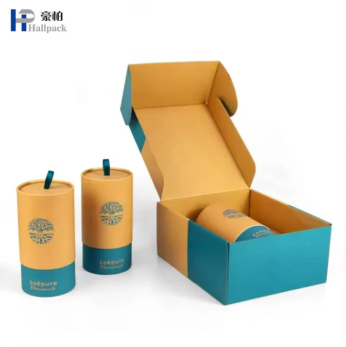 Recyclable Custom Logo Square Carton and Round Box Package Airplane Boxes Luxury Gift Paper Boxes for Tea