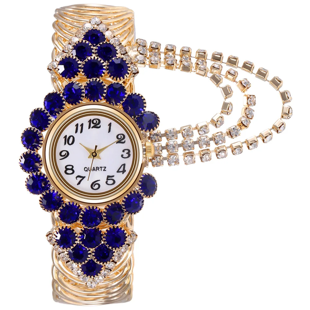 Women Watches   Brand Luxury Rhinestone Bracelet Watch Ladies Wristwatch  Watch for Women Clock