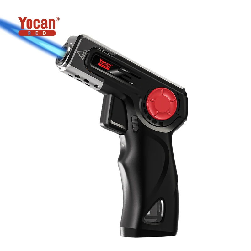 New Design Yocan Red Rush Mini Butane Torch Jet Gas Burner Flame Proof Gas Torch Flame Lighter Gun for Kitchen