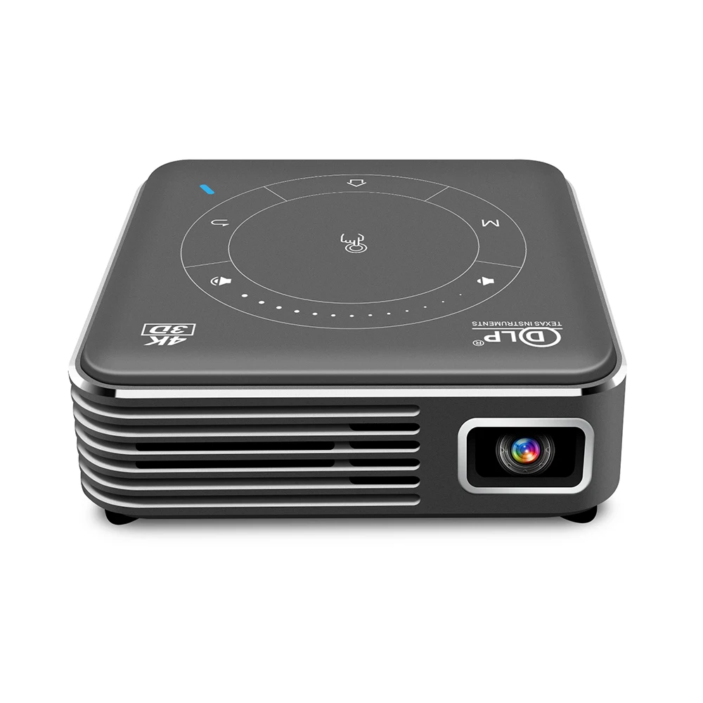 
Hot sales 4K Mini DLP 3D Projector P11 with Wifi Android for business home gray 2+16GB 