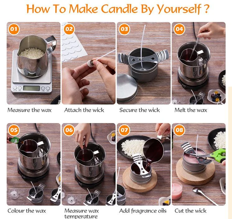 Suit DIY candles making kit set Wholesale super easy  handmade scented beeswax DIY candles making kit