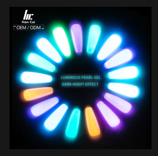 OEM brand Bright Long Lasting Soak Off Luminous Nail Gel For Nail Art Design