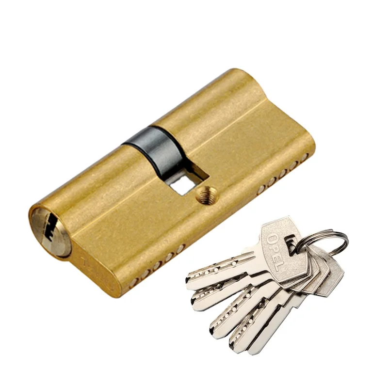 Professional Copper Padlock Euro Standard Keys Solid Brass Zink  Mortise Cylinder Main Door Lock Body Made In China