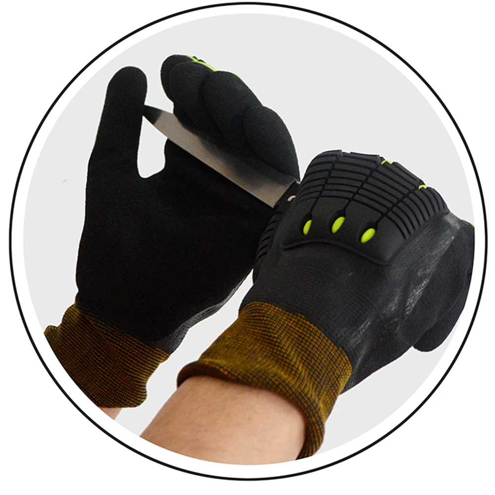 Rubber Mechanic Gloves for Work Tpr Impact Gloves Anti-cut Tactical Gloves Suppliers