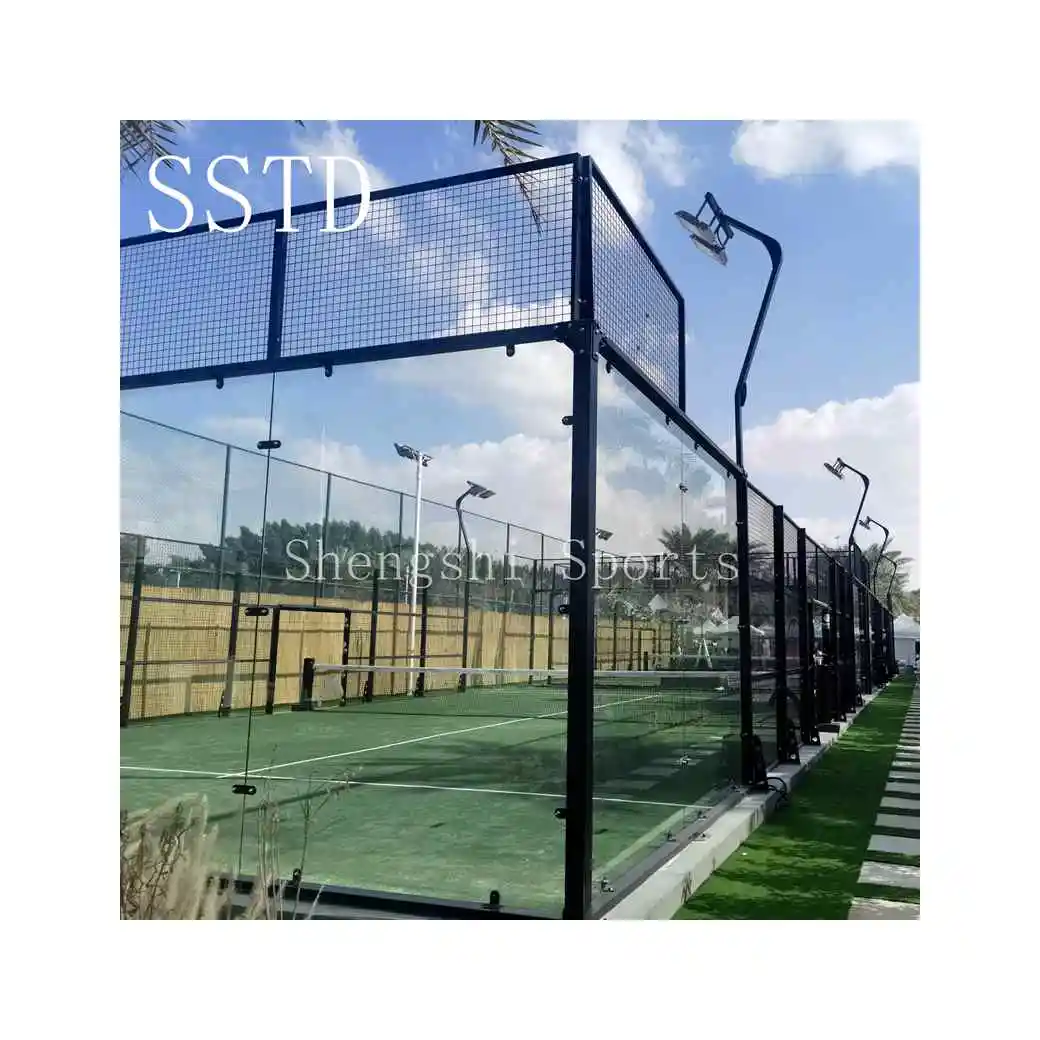 2024 Factory whole competitive price padel tennis court outdoor full padel court panoramic padel court company