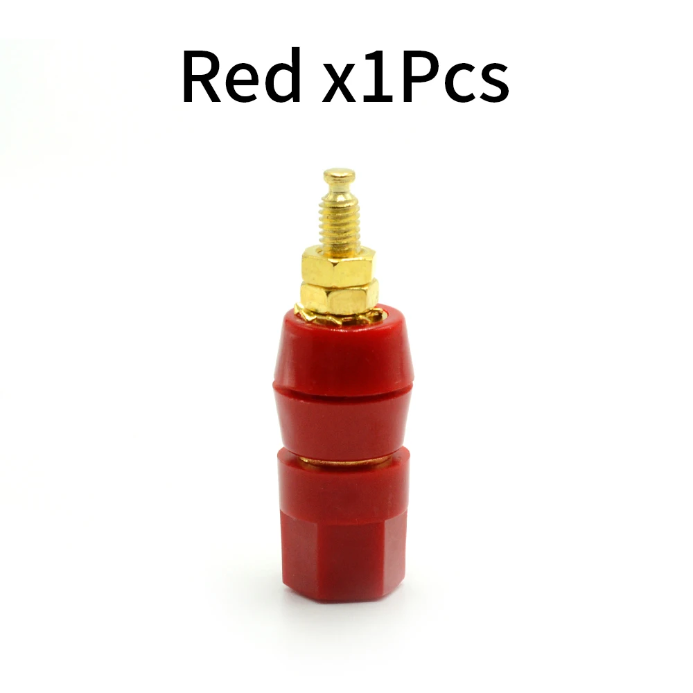 Terminals Red Black Connector Amplifier Terminal Binding Post Banana Speaker Plug Jack Adapter Socket
