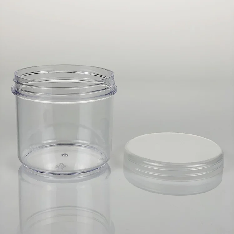 empty cleaning 150ml transparent round slime crystal mud clay storage ins plastic cosmetic bottle jar container