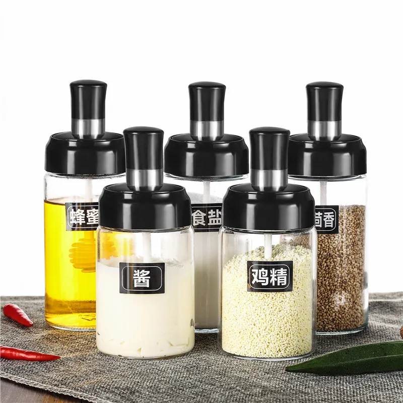 
Hot Selling Cheap 250ml kitchen container with spoon 