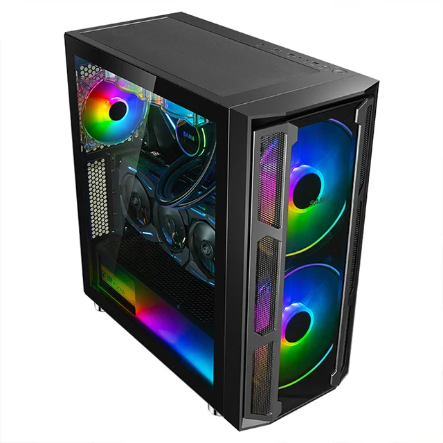 High-quality gaming case RGB fan gaming tempered glass case desktop computer