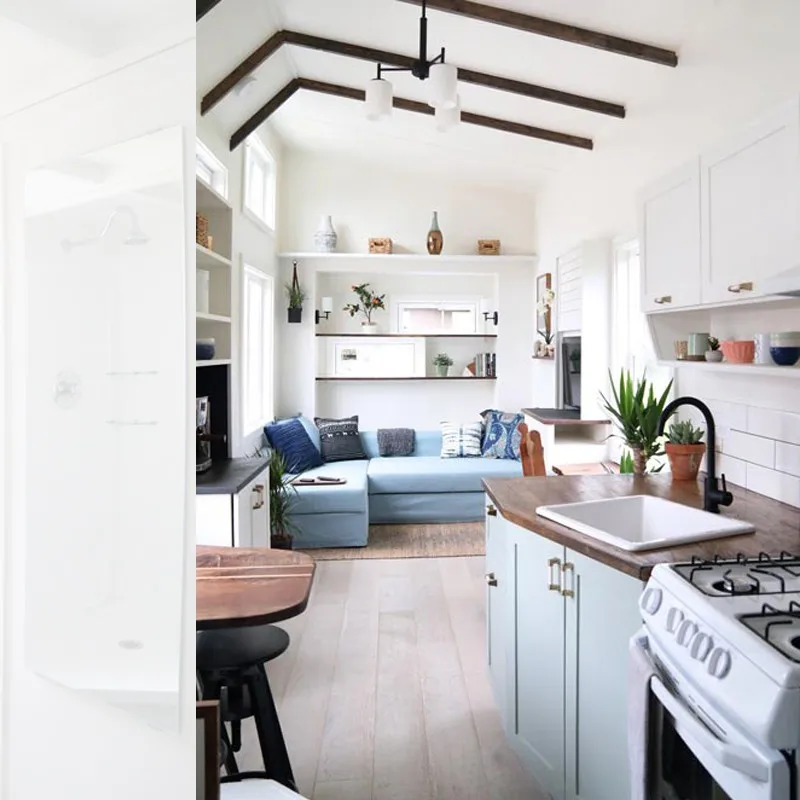 SIP structure mobile China prefab travel trailer house, movable caravan