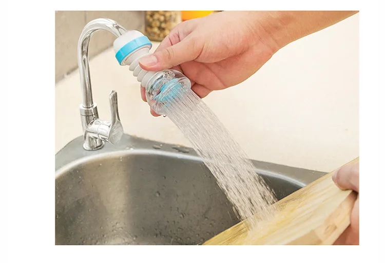 360 Degree Rotatable Kitchen Faucet Aerator Plastic Rotating Faucet Extender Adjustable Water Saving Sprayer Filter Diffuser