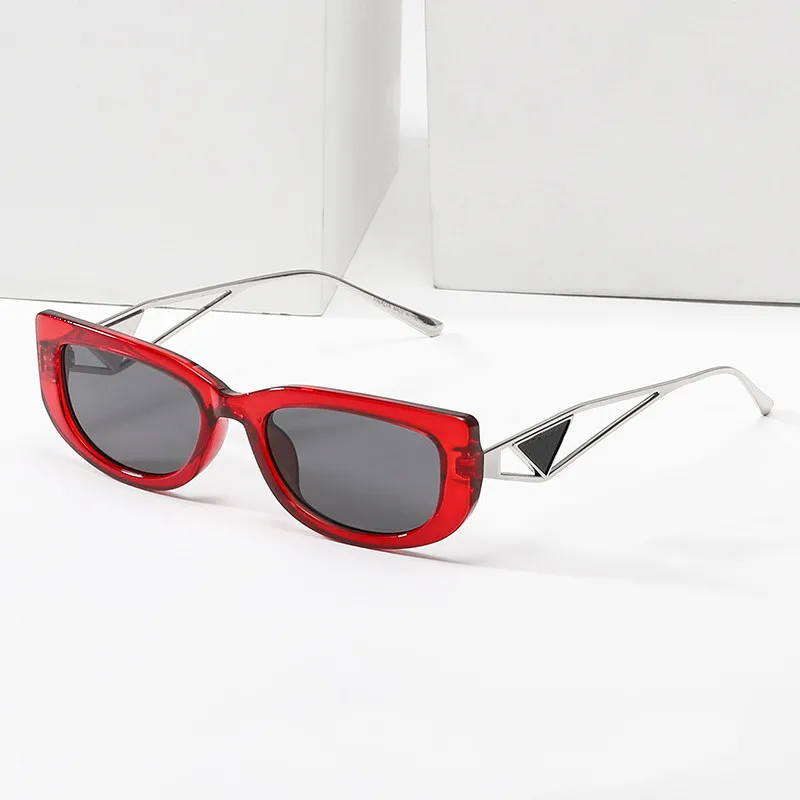 Street Photography Modern Hexagon Men And Women Cat Eye Full Frame Plastic Metal Designer Sunglasses UV 400 Sun Protection
